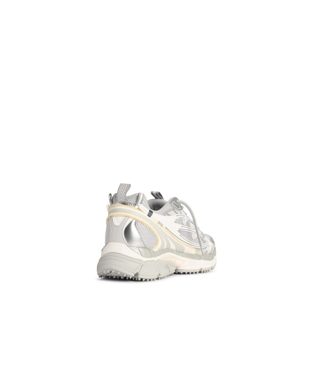 OFF-WHITE Серые синтетические низкие кроссовки / кеды, фото 3