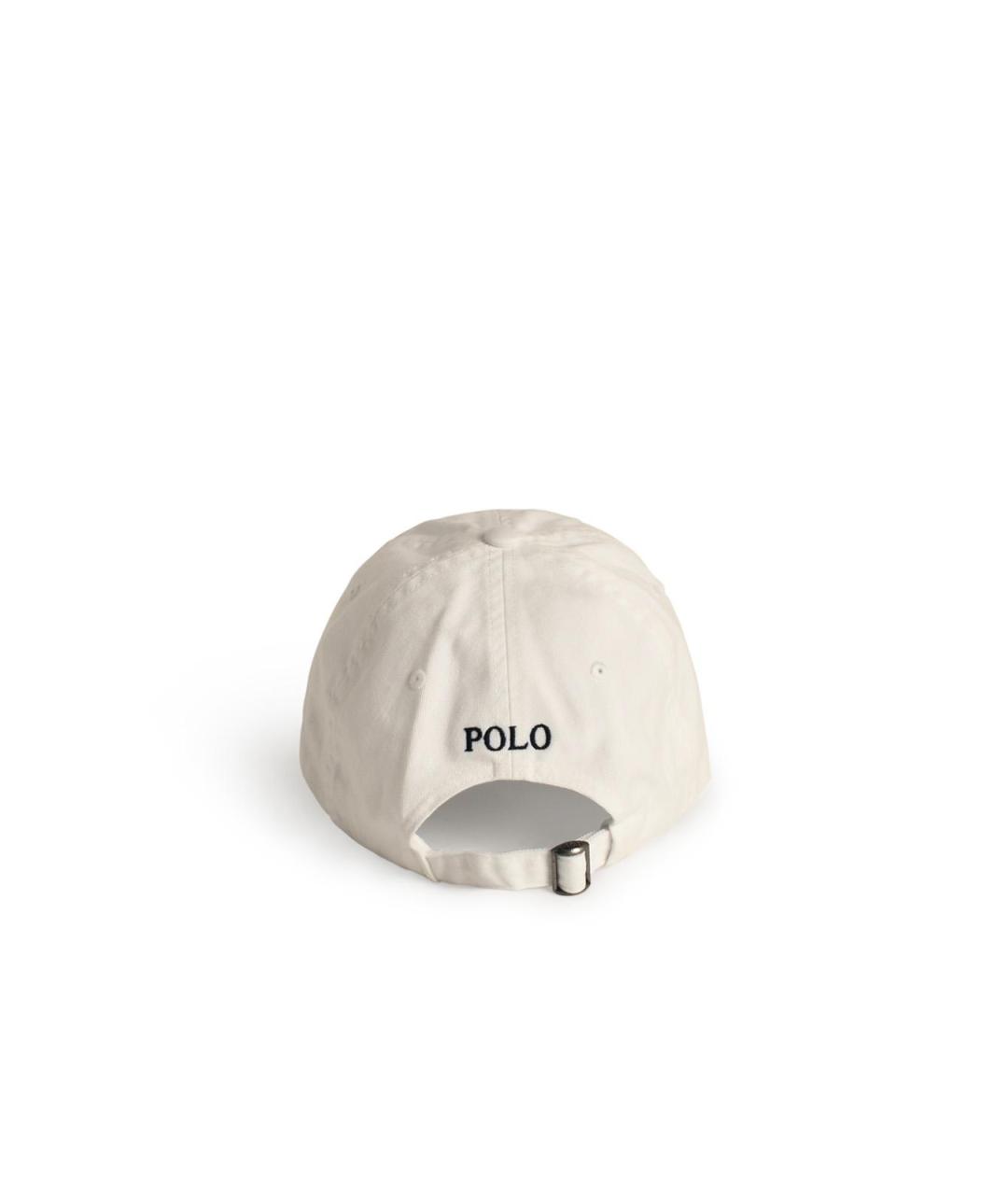 POLO RALPH LAUREN Белая хлопковая кепка/бейсболка, фото 3