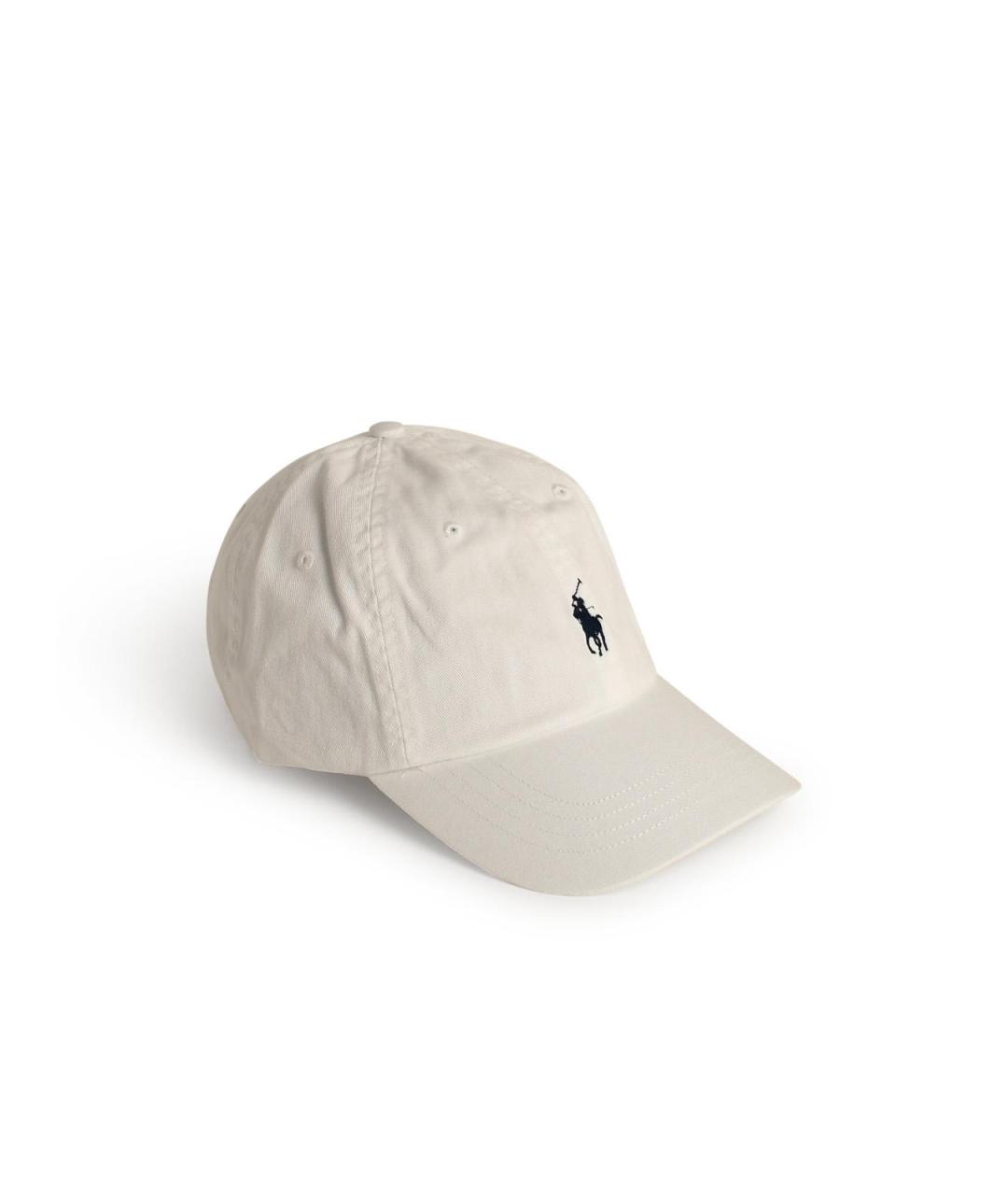 POLO RALPH LAUREN Белая хлопковая кепка/бейсболка, фото 2