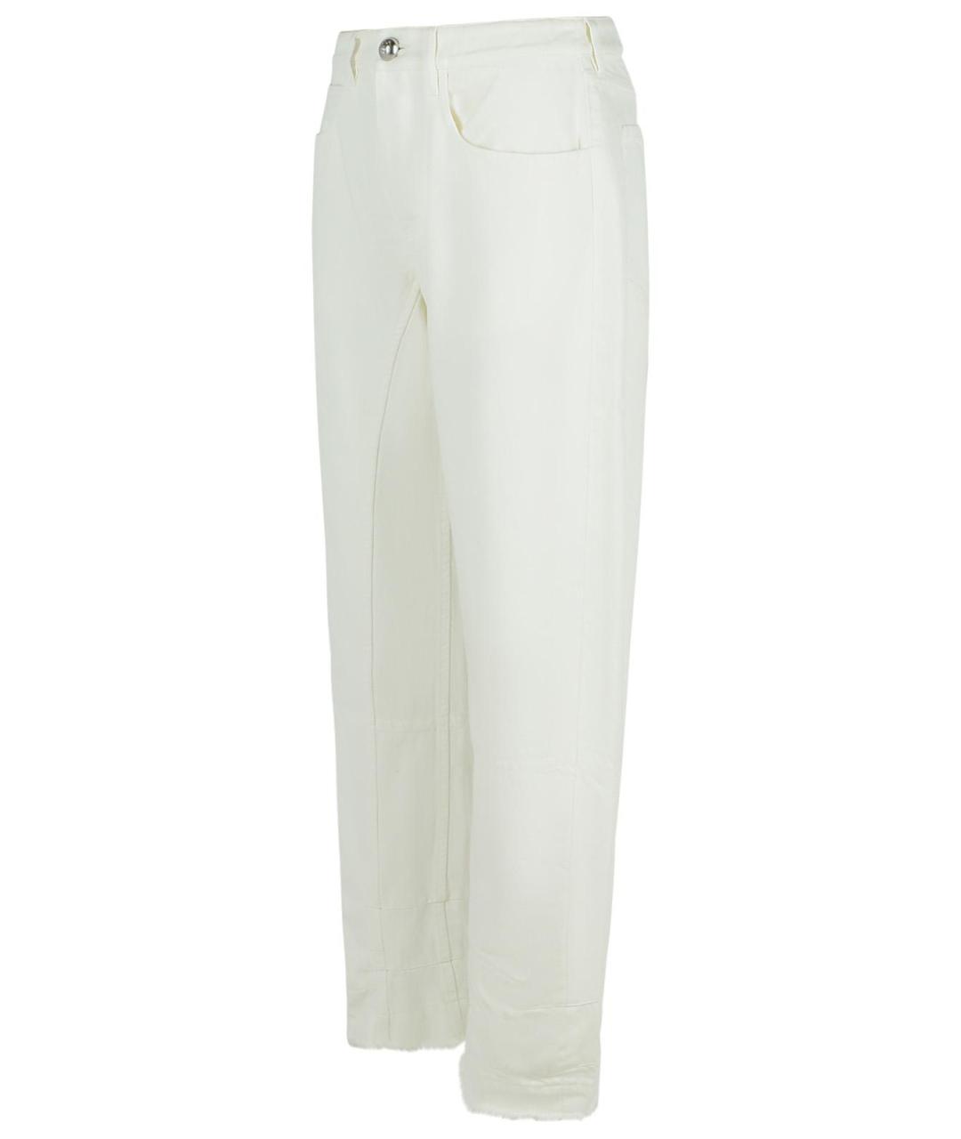JIL SANDER Белые хлопковые прямые джинсы, фото 2