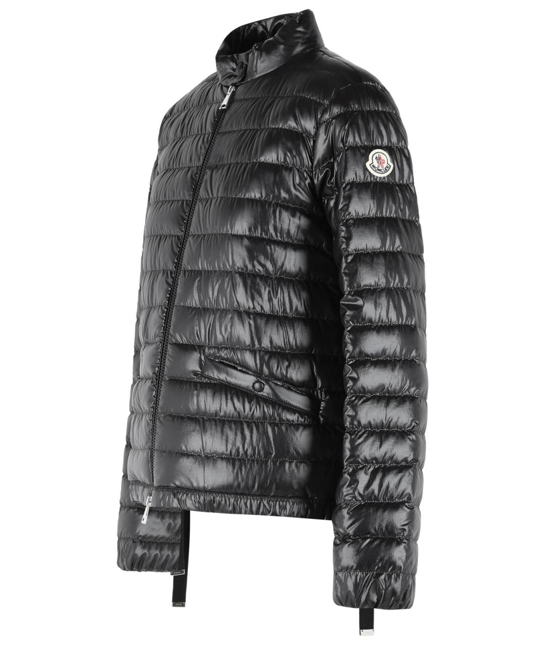 MONCLER Черный полиамидовый пуховик, фото 2