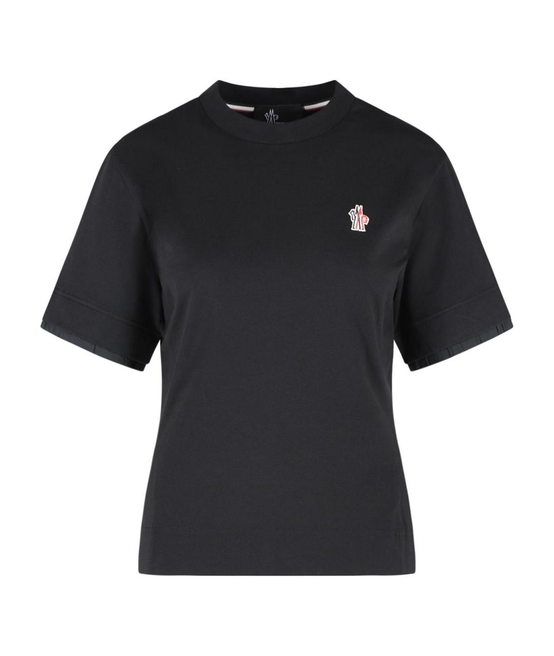 MONCLER GRENOBLE Черная хлопковая футболка, фото 1