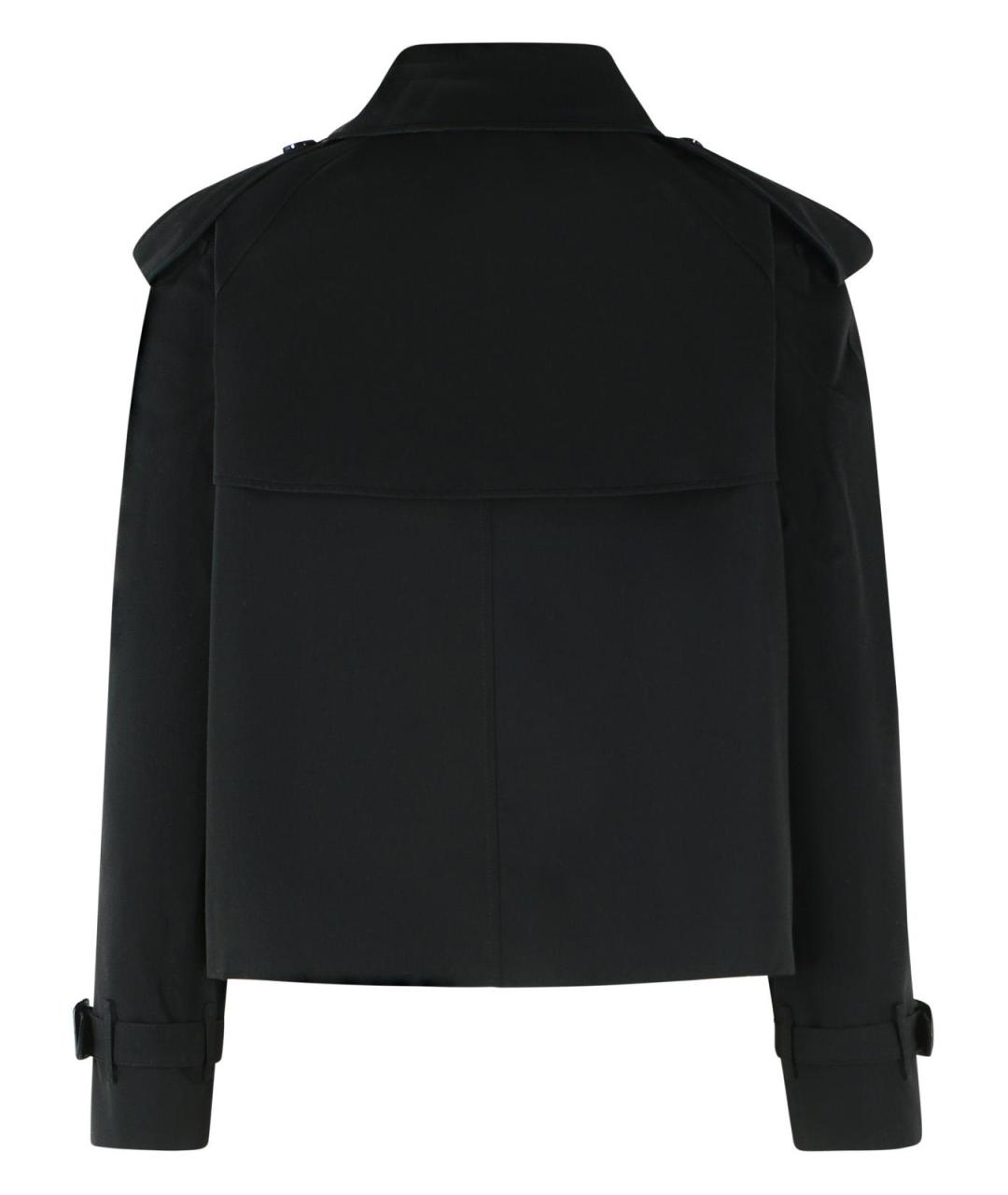 BURBERRY Черный хлопковый тренч/плащ, фото 3