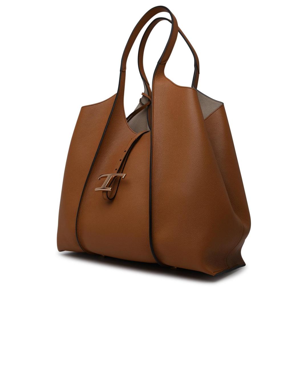 TOD'S Коричневая кожаная сумка через плечо, фото 2