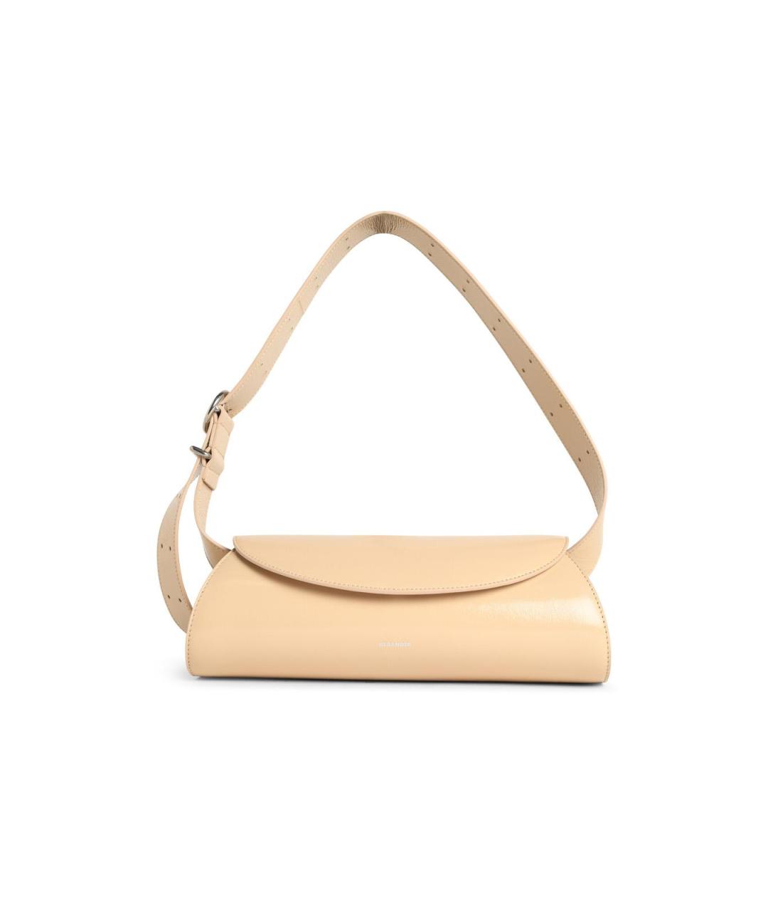 JIL SANDER Бежевая кожаная сумка через плечо, фото 1