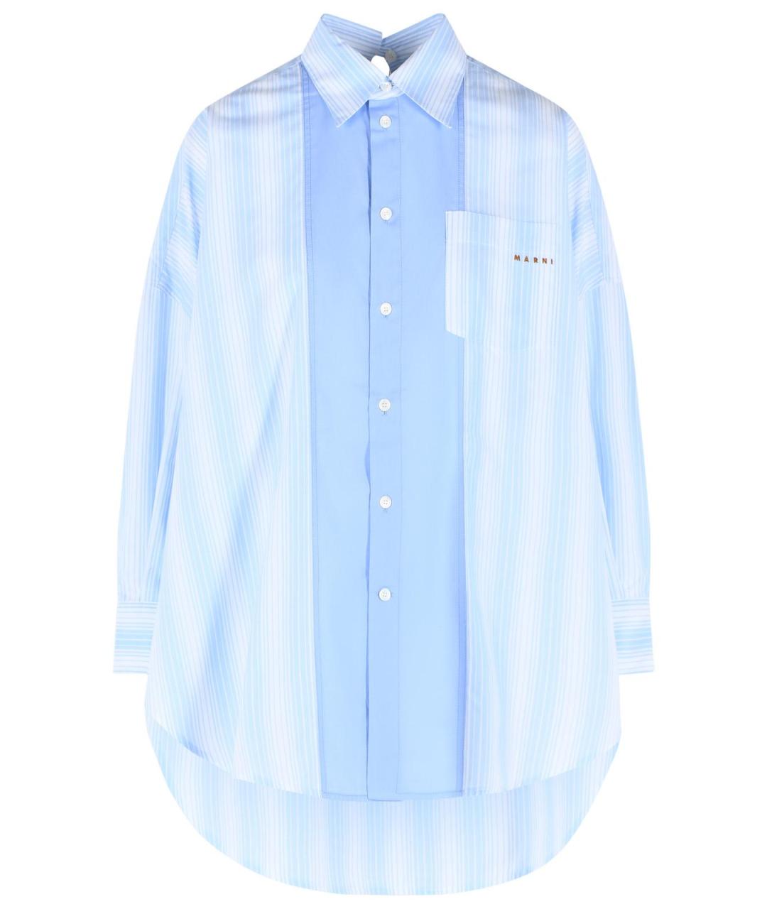 MARNI Голубая хлопковая рубашка, фото 1