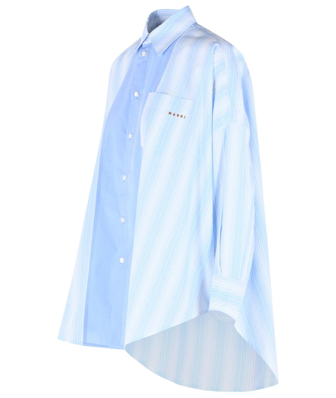 MARNI Голубая хлопковая рубашка, фото 2