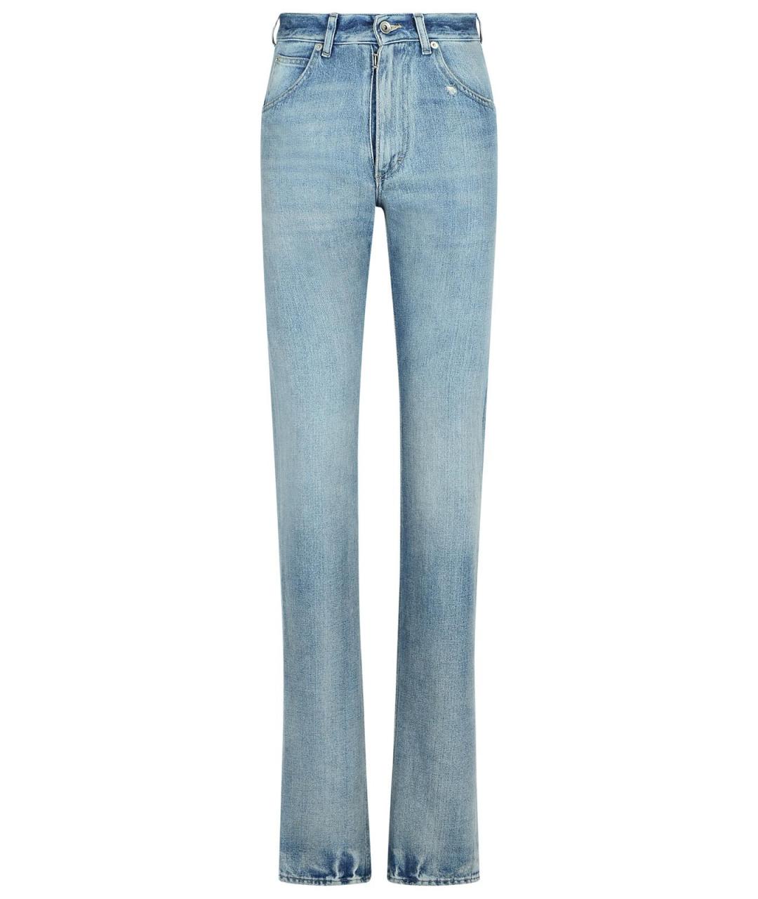 MAISON MARGIELA Синие хлопковые прямые джинсы, фото 1