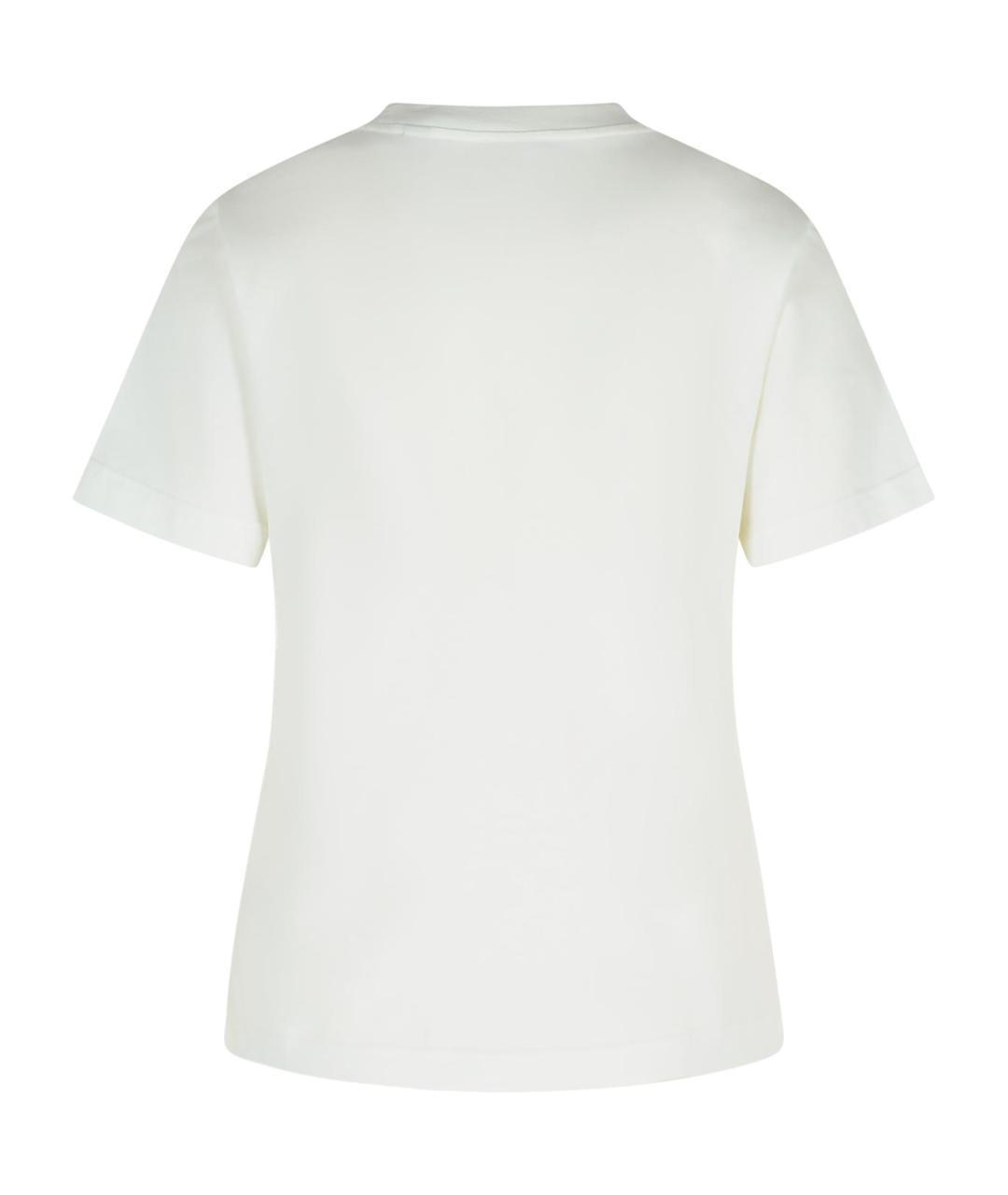 BURBERRY Белая хлопковая футболка, фото 3