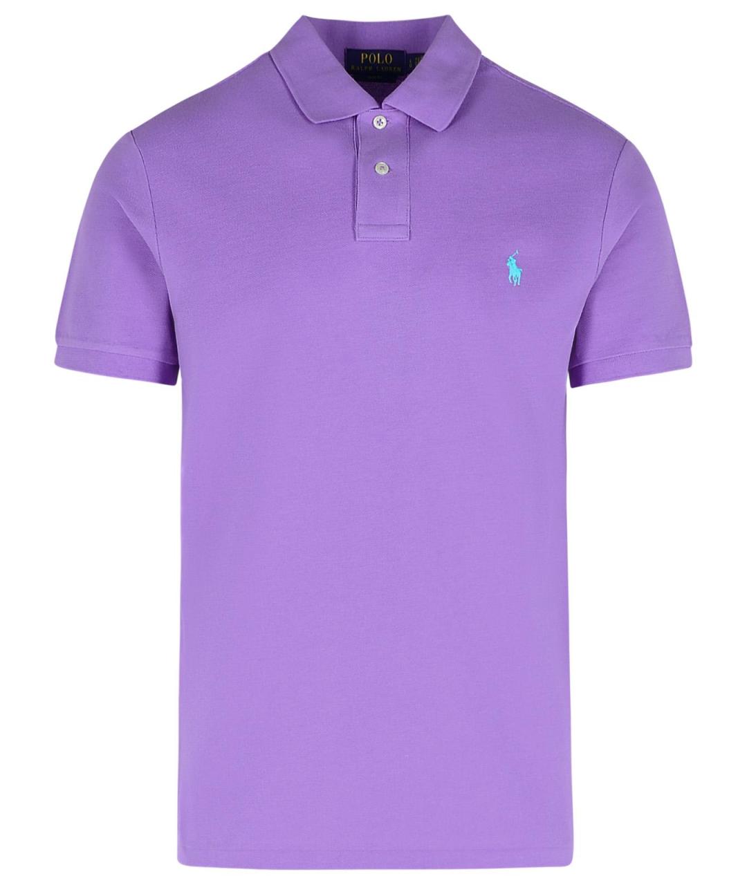 POLO RALPH LAUREN Фиолетовое хлопковое поло с коротким рукавом, фото 1