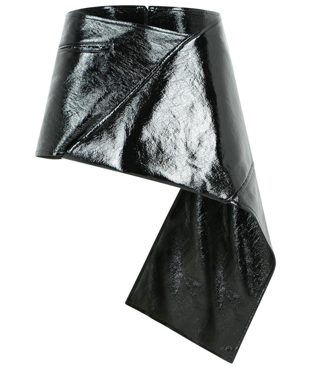 COURREGES Черная хлопковая юбка мини, фото 1