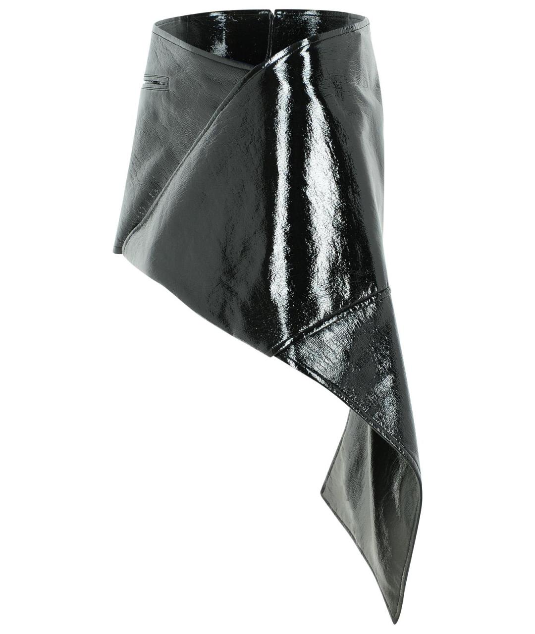 COURREGES Черная хлопковая юбка мини, фото 2