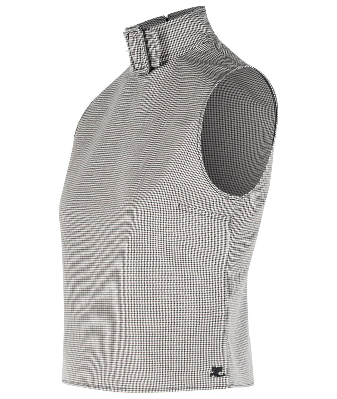 COURREGES Бежевая шерстяная блузы, фото 2