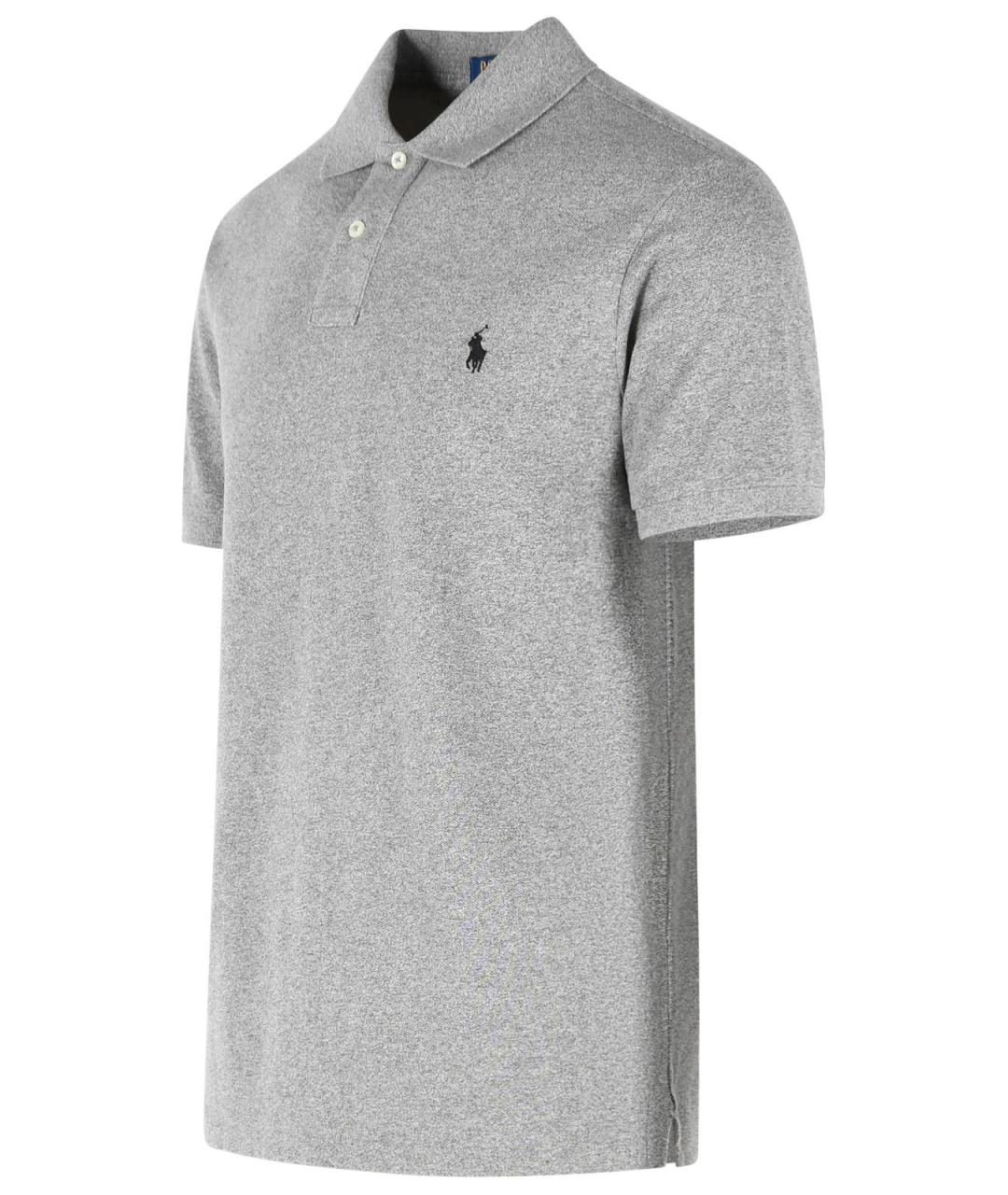 POLO RALPH LAUREN Серое хлопковое поло с коротким рукавом, фото 2