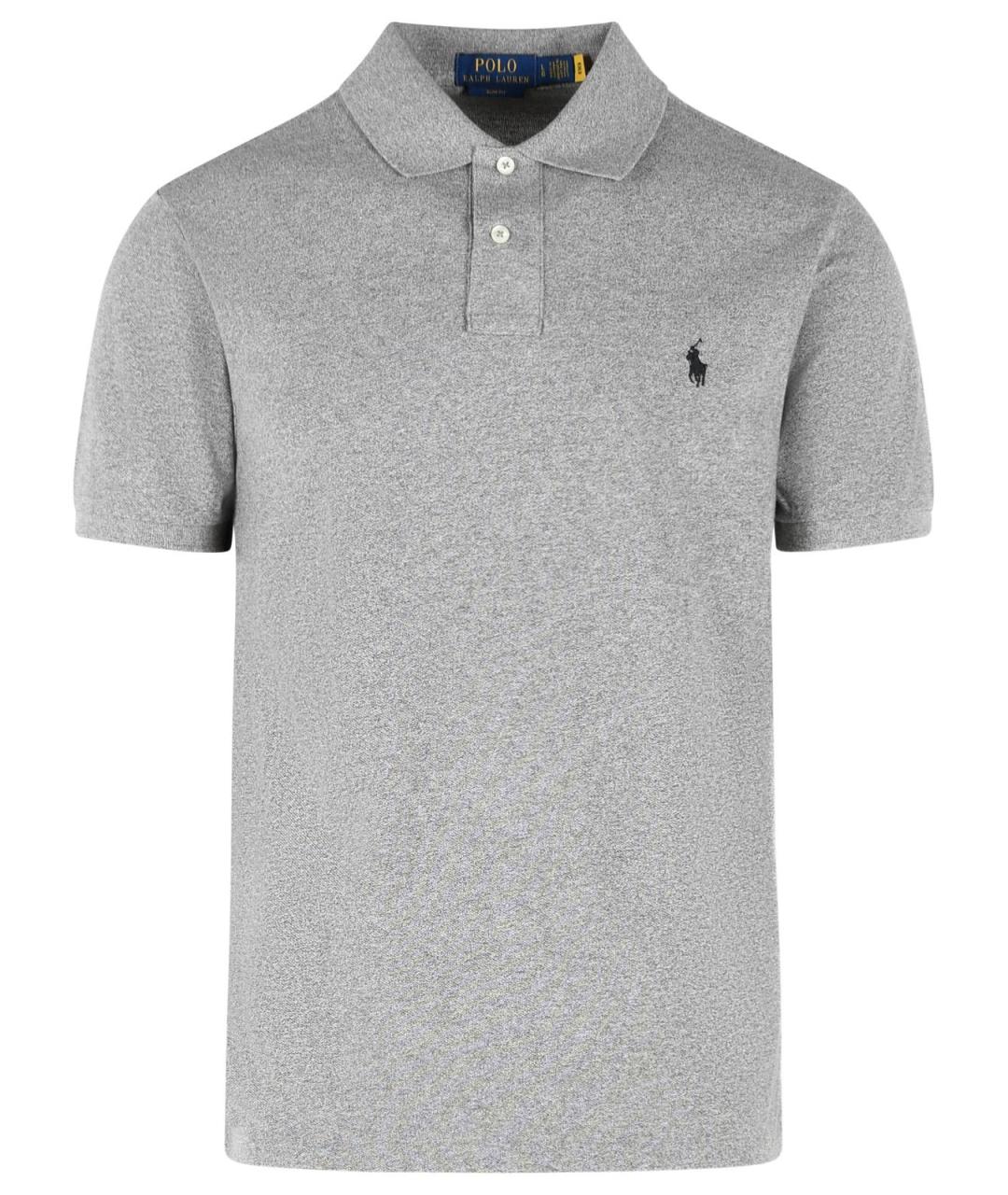POLO RALPH LAUREN Серое хлопковое поло с коротким рукавом, фото 1