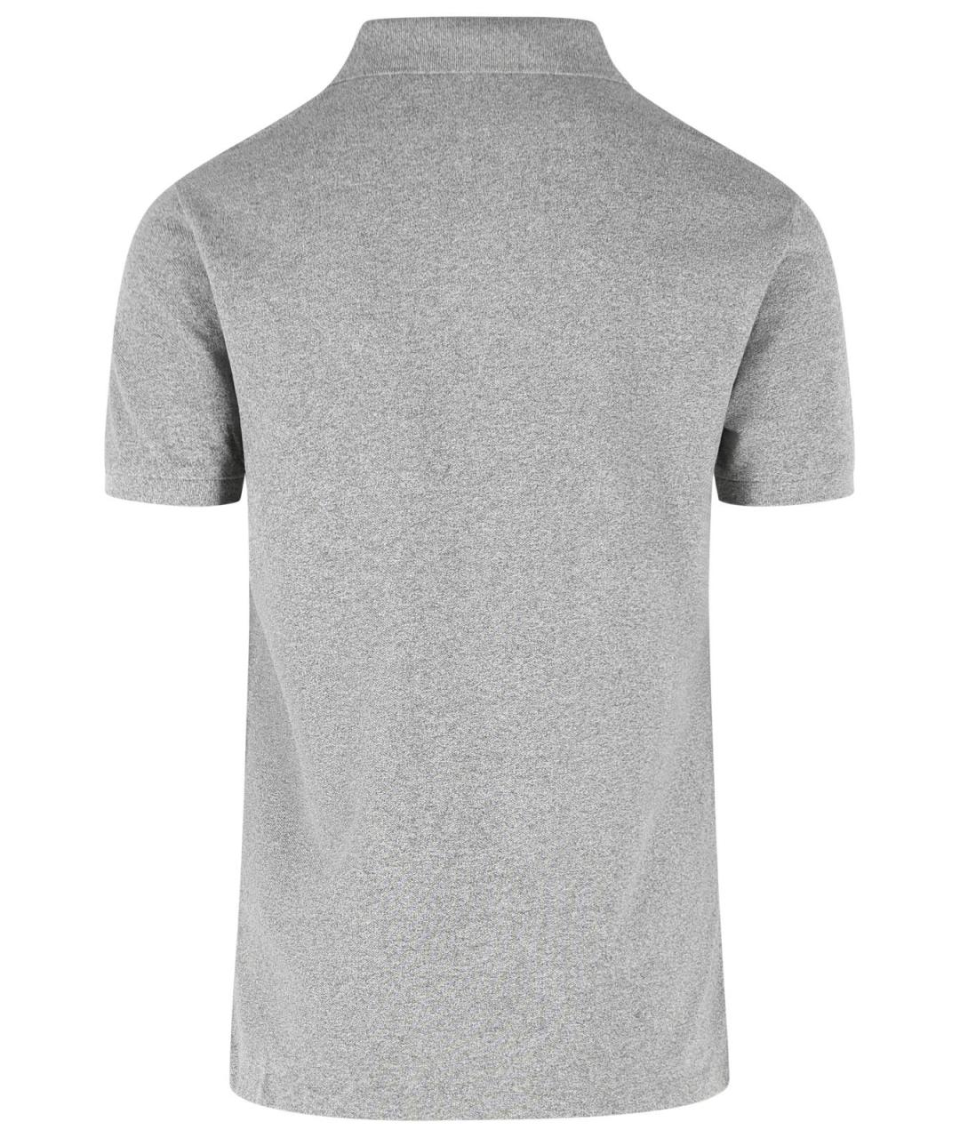 POLO RALPH LAUREN Серое хлопковое поло с коротким рукавом, фото 3