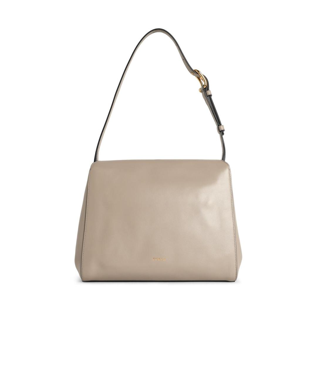 FURLA Серая кожаная сумка через плечо, фото 3