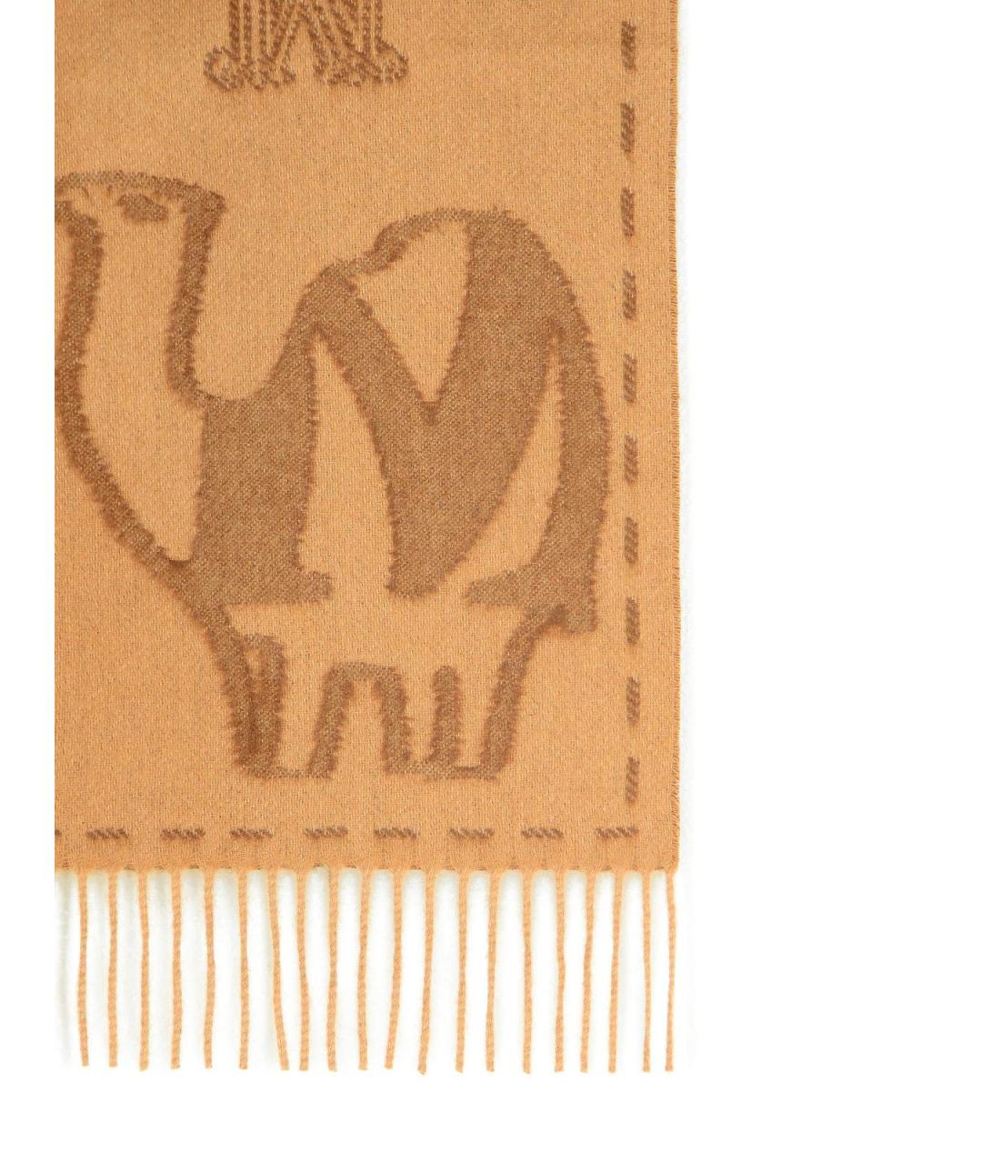 MAX MARA Коричневый шарф, фото 3