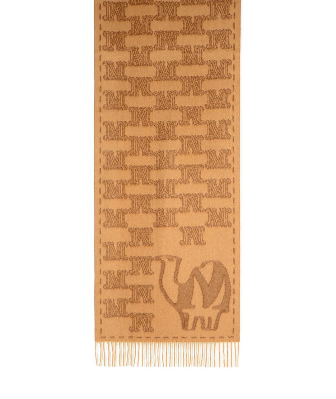 MAX MARA Коричневый шарф, фото 1