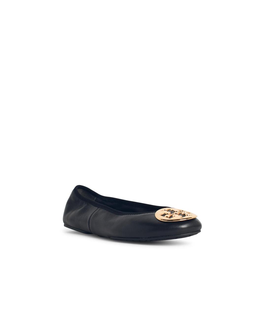 TORY BURCH Черные кожаные балетки, фото 2