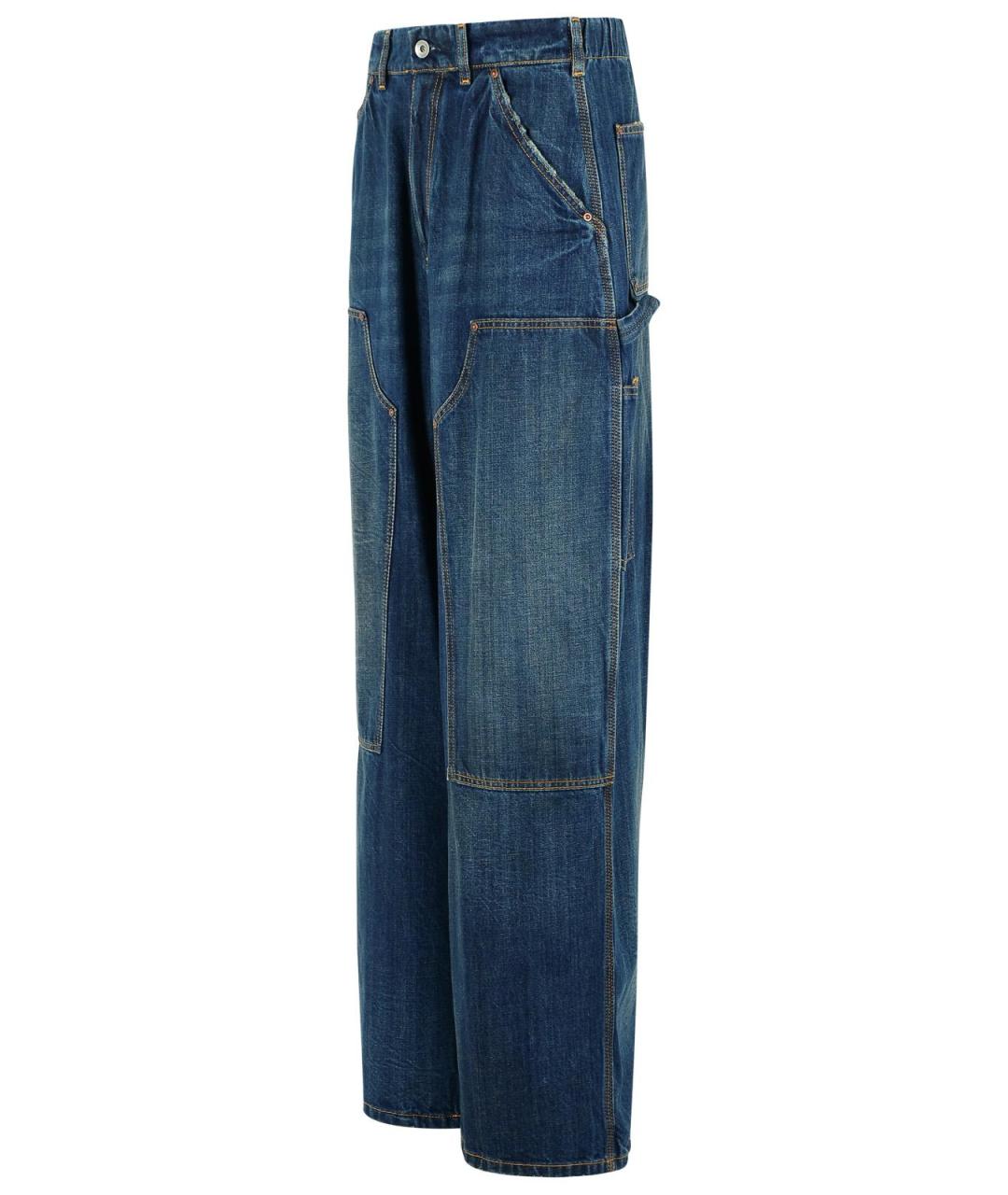 MAISON MARGIELA Синие хлопковые прямые джинсы, фото 2