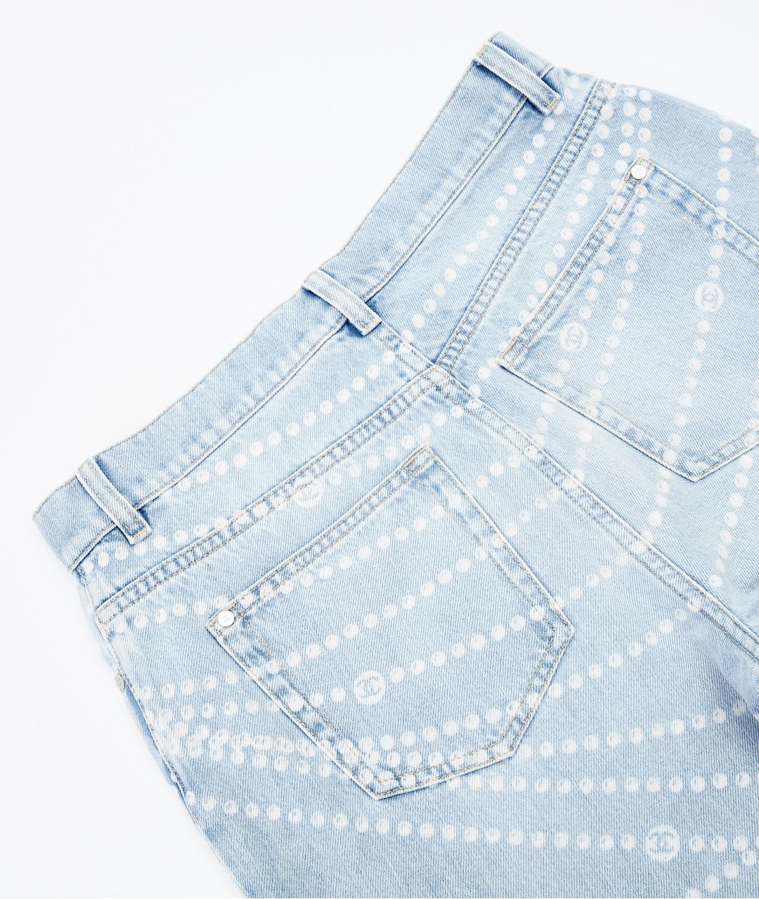 CHANEL Голубые хлопковые прямые джинсы, фото 7