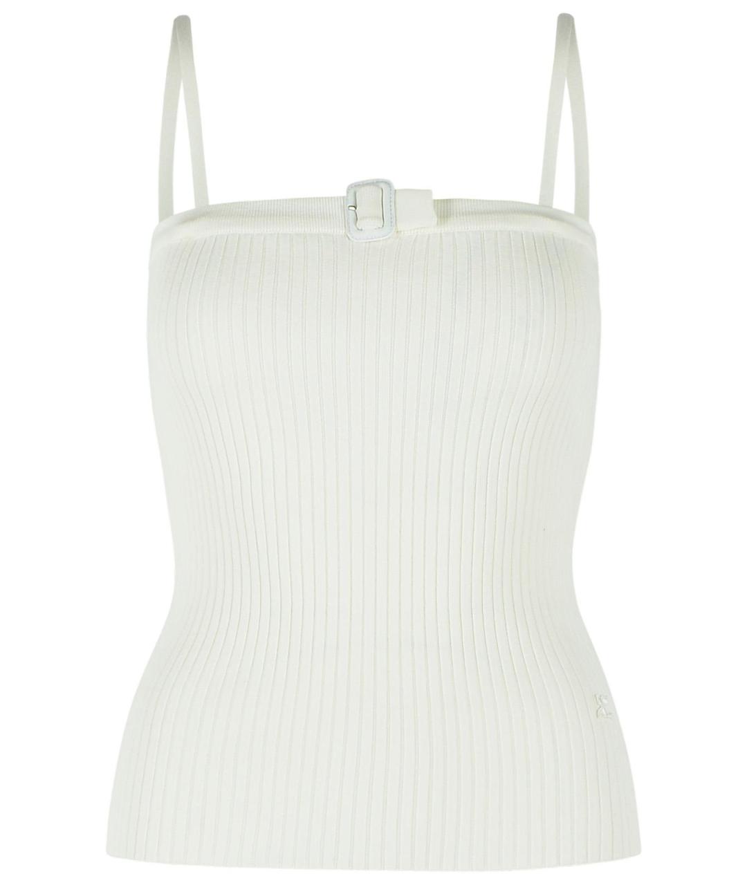 COURREGES Белая вискозная майка, фото 1
