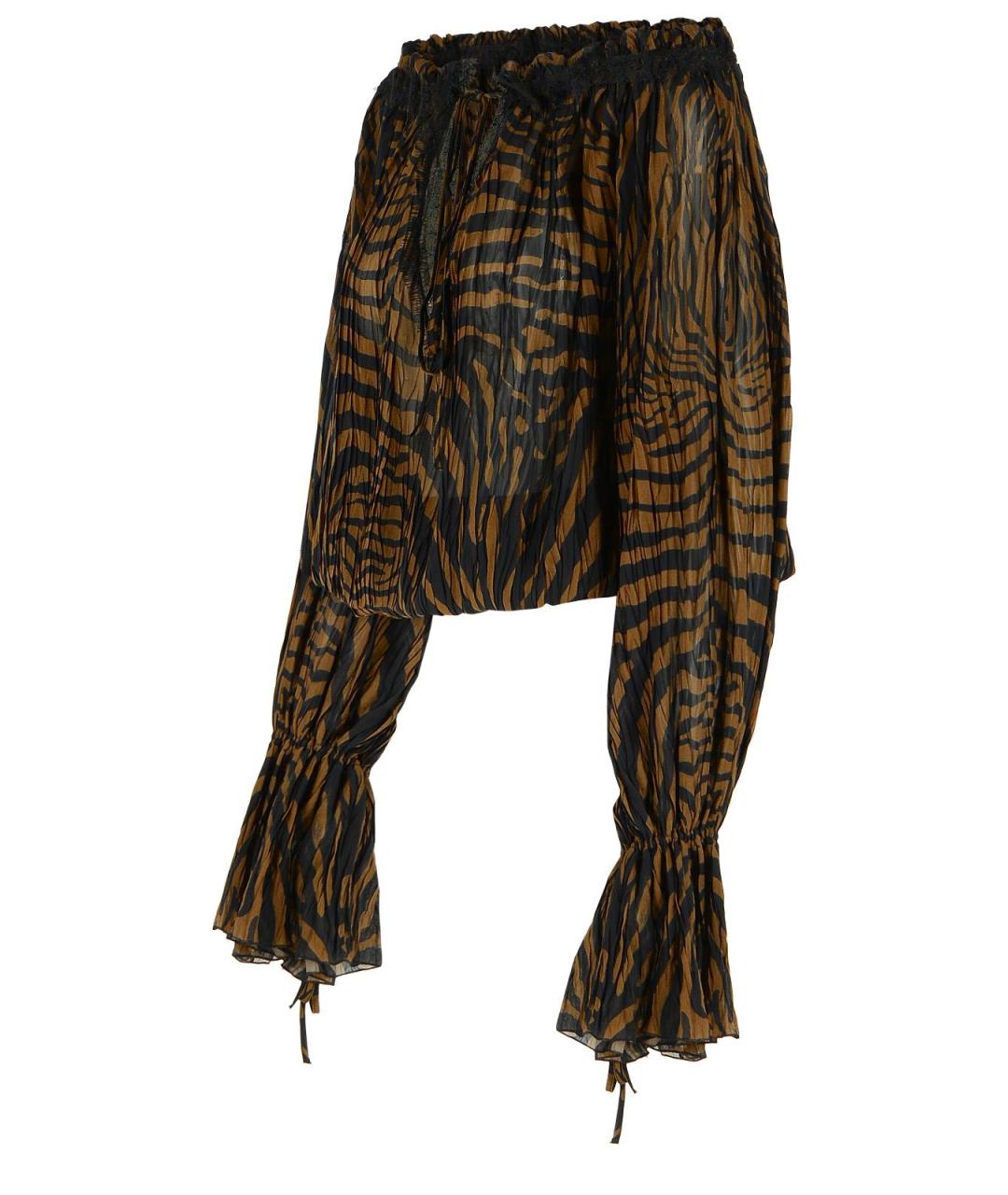 BLUMARINE Коричневая вискозная блузы, фото 2