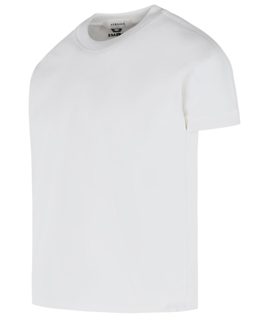 VERSACE Белая хлопковая футболка, фото 2