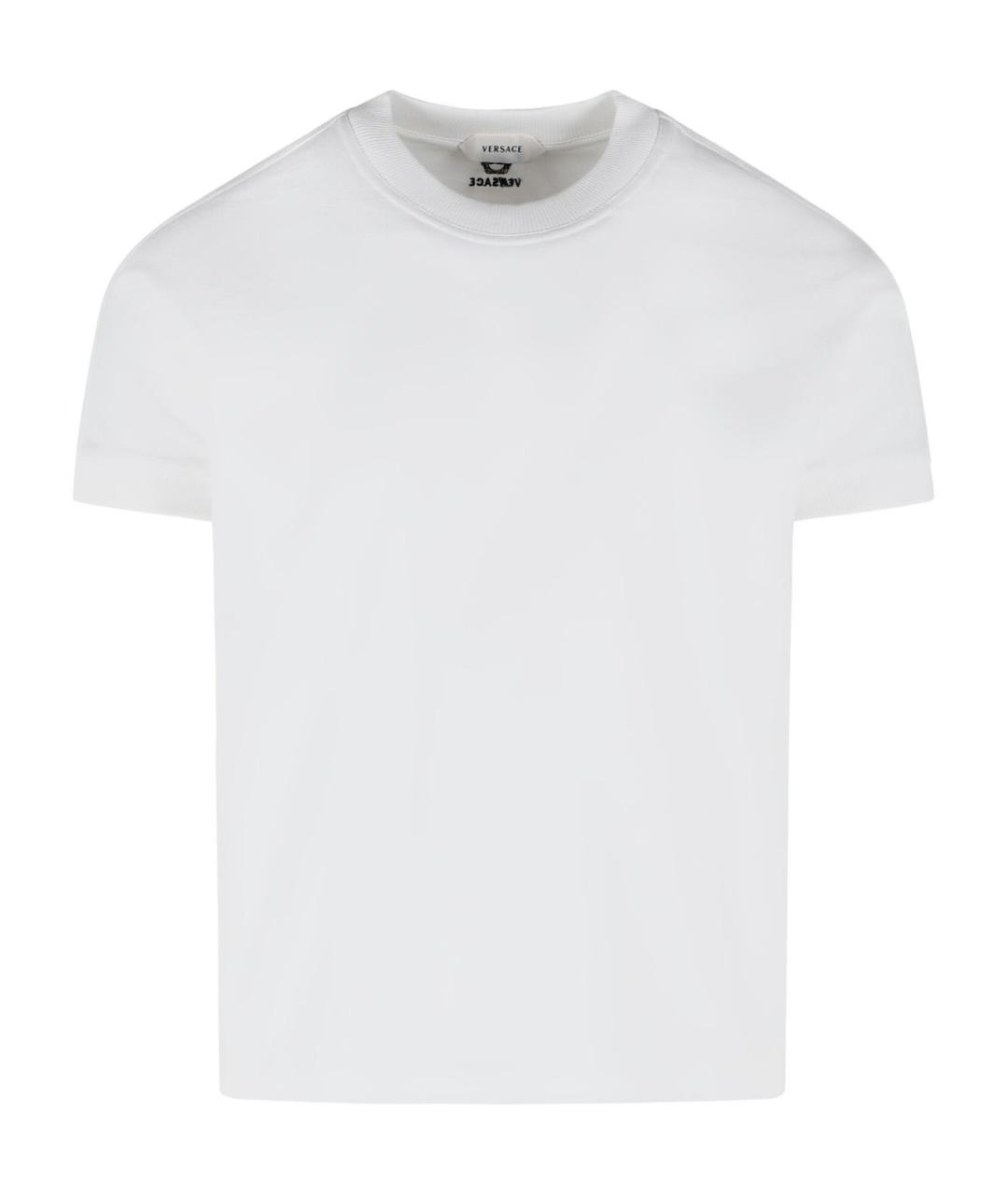 VERSACE Белая хлопковая футболка, фото 1