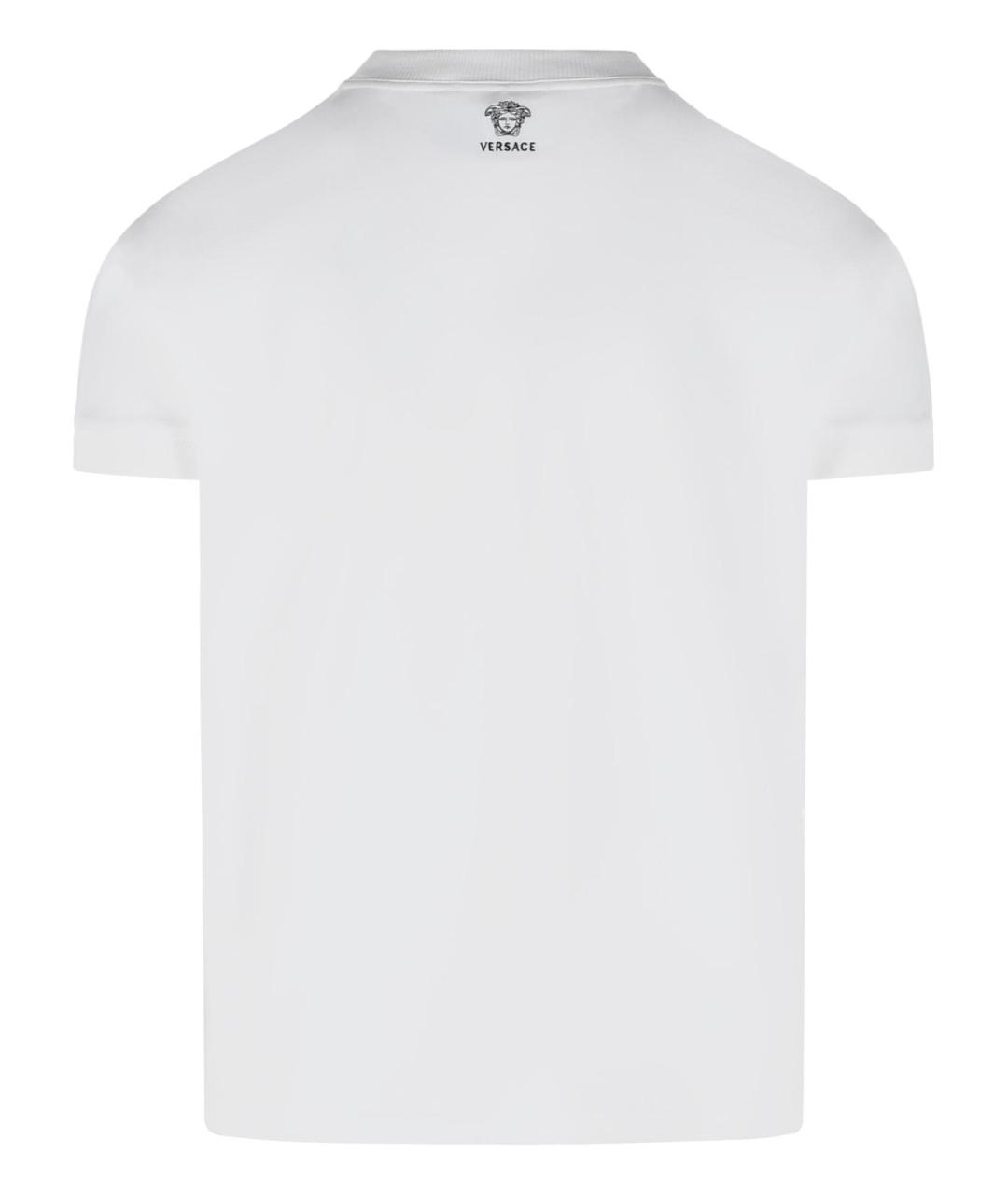 VERSACE Белая хлопковая футболка, фото 3