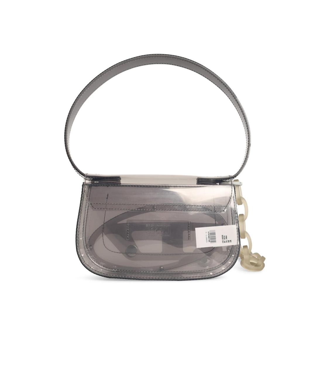 DIESEL Серебряная сумка через плечо из искусственной кожи, фото 3