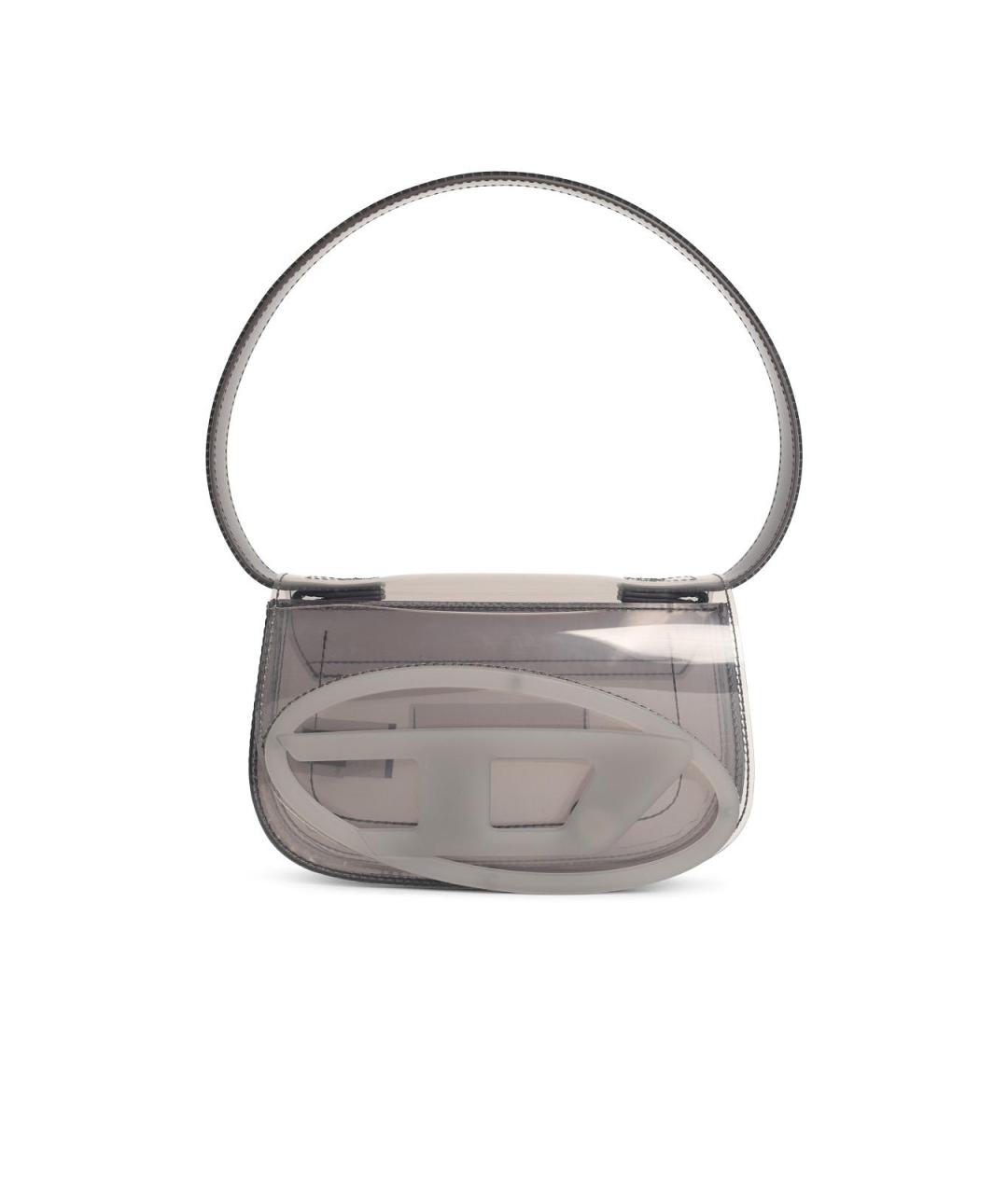 DIESEL Серебряная сумка через плечо из искусственной кожи, фото 1