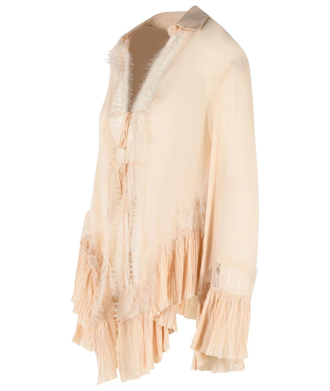 BLUMARINE Бежевая вискозная блузы, фото 2