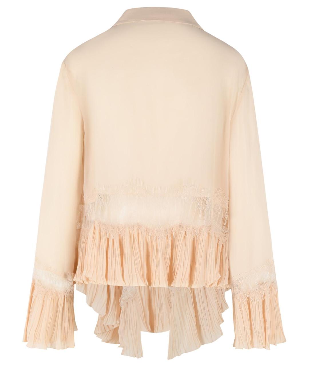 BLUMARINE Бежевая вискозная блузы, фото 3