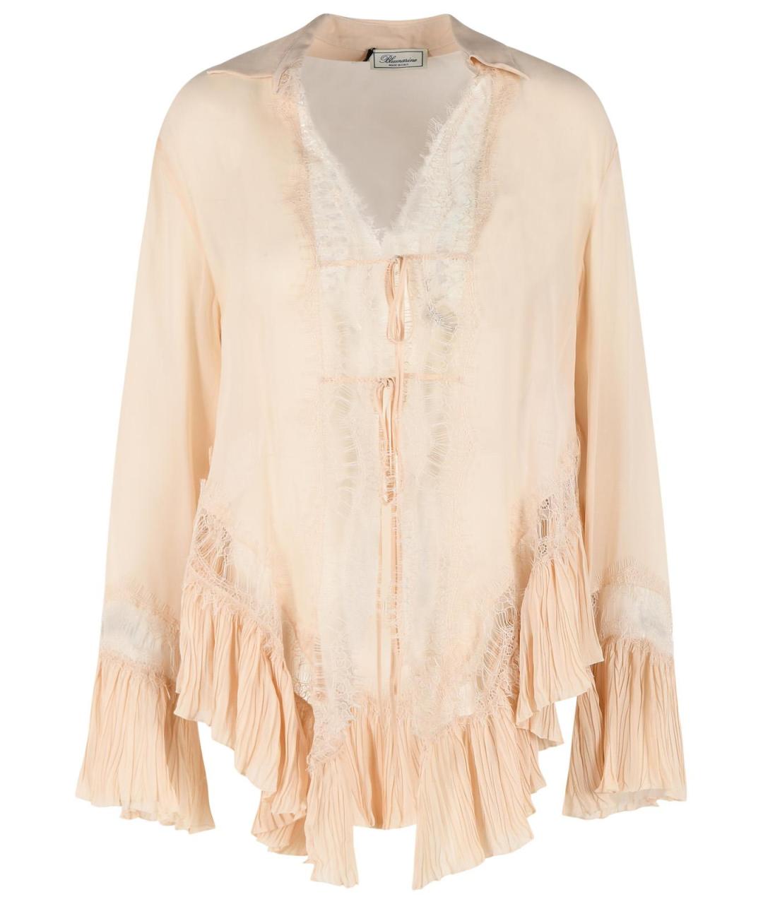 BLUMARINE Бежевая вискозная блузы, фото 1