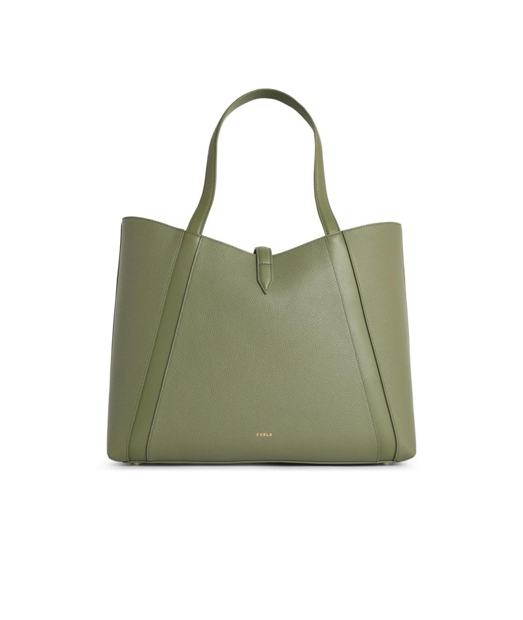FURLA Зеленая кожаная сумка тоут, фото 3