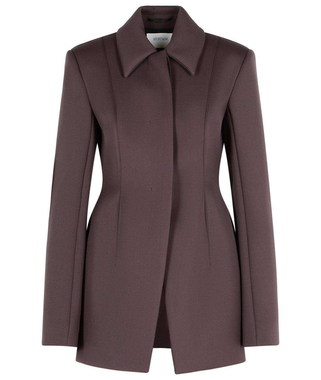 SPORTMAX Коричневый шерстяной жакет/пиджак, фото 1