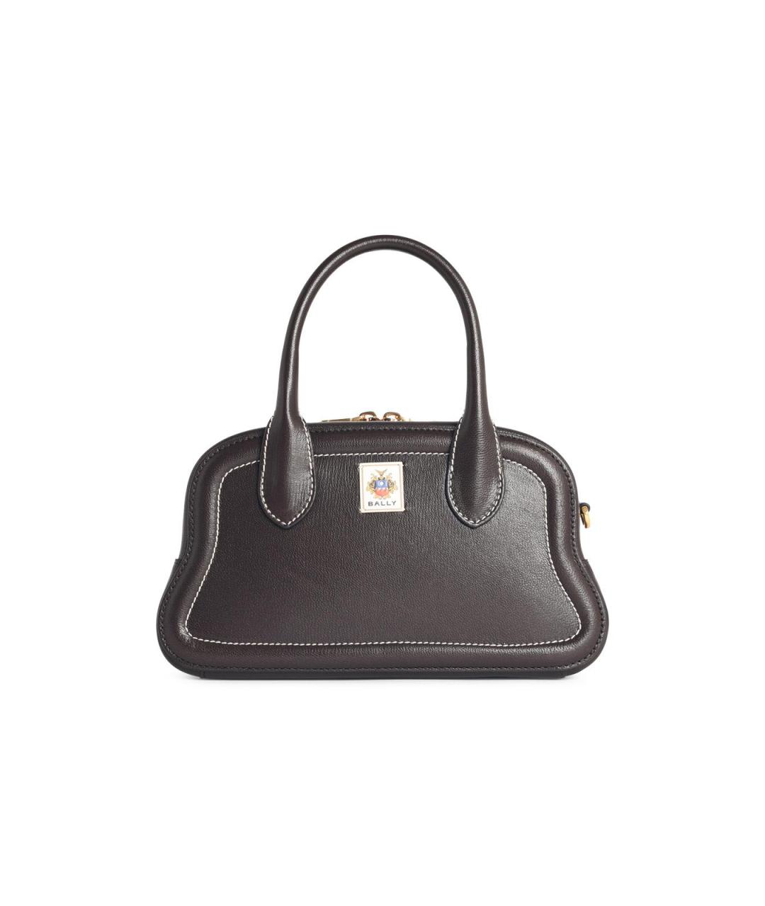 BALLY Коричневая кожаная сумка через плечо, фото 1