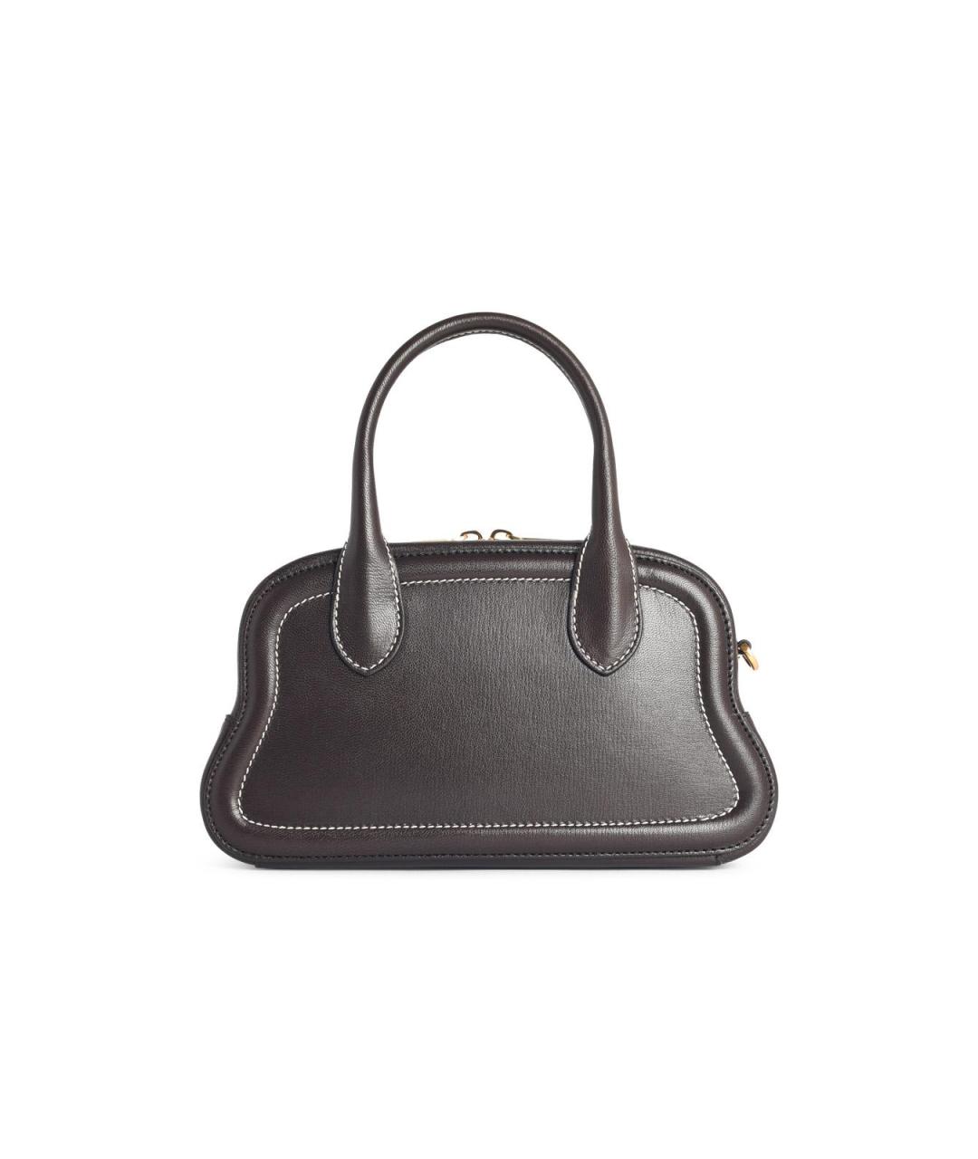 BALLY Коричневая кожаная сумка через плечо, фото 3