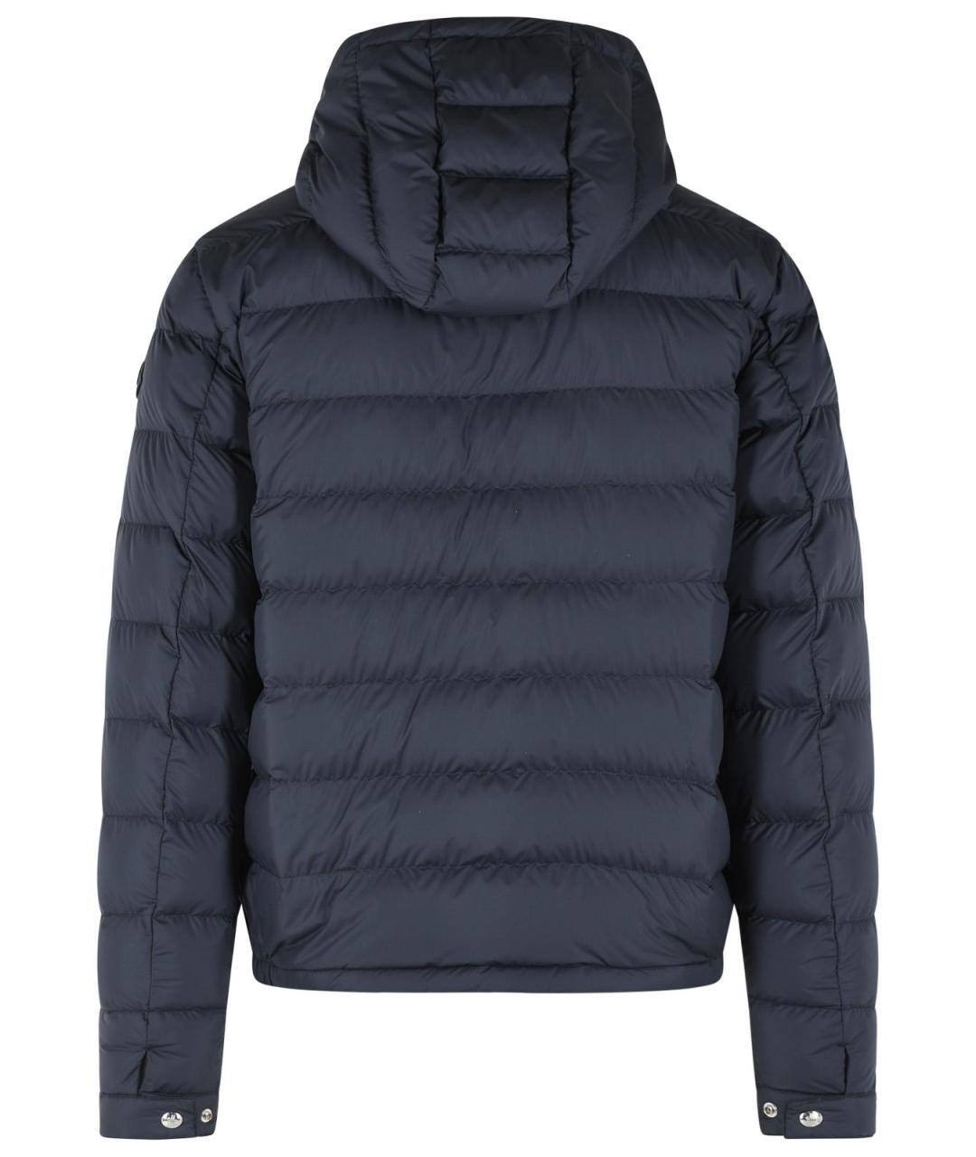 MONCLER Темно-синий полиэстеровый пуховик, фото 3