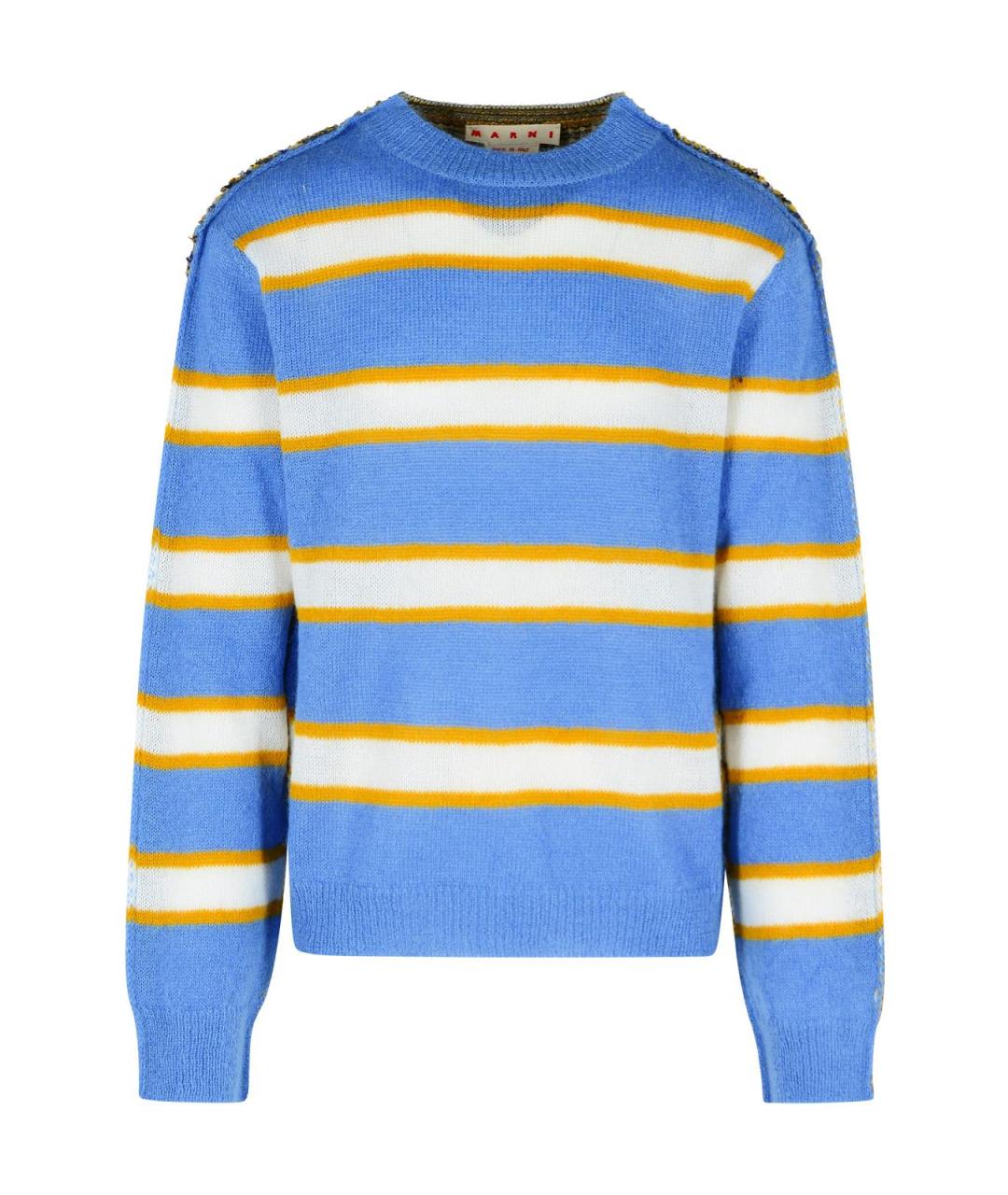 MARNI Голубой шерстяной джемпер / свитер, фото 1