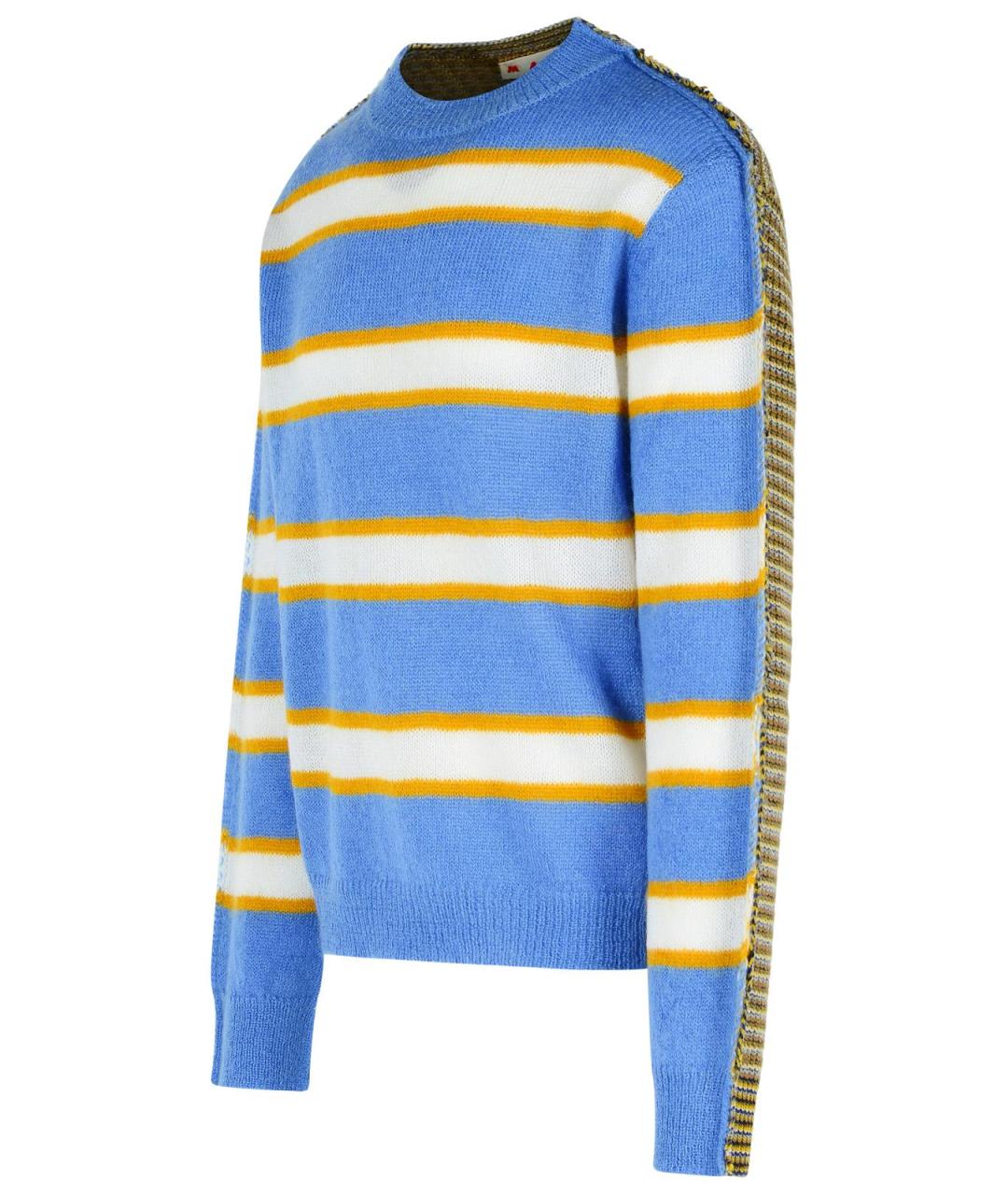 MARNI Голубой шерстяной джемпер / свитер, фото 2