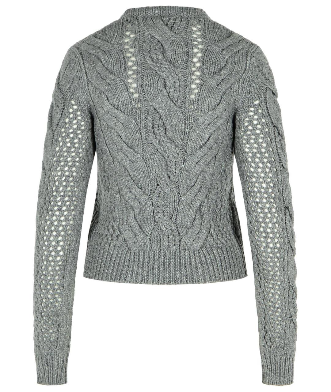 SPORTMAX Серый шерстяной джемпер / свитер, фото 3