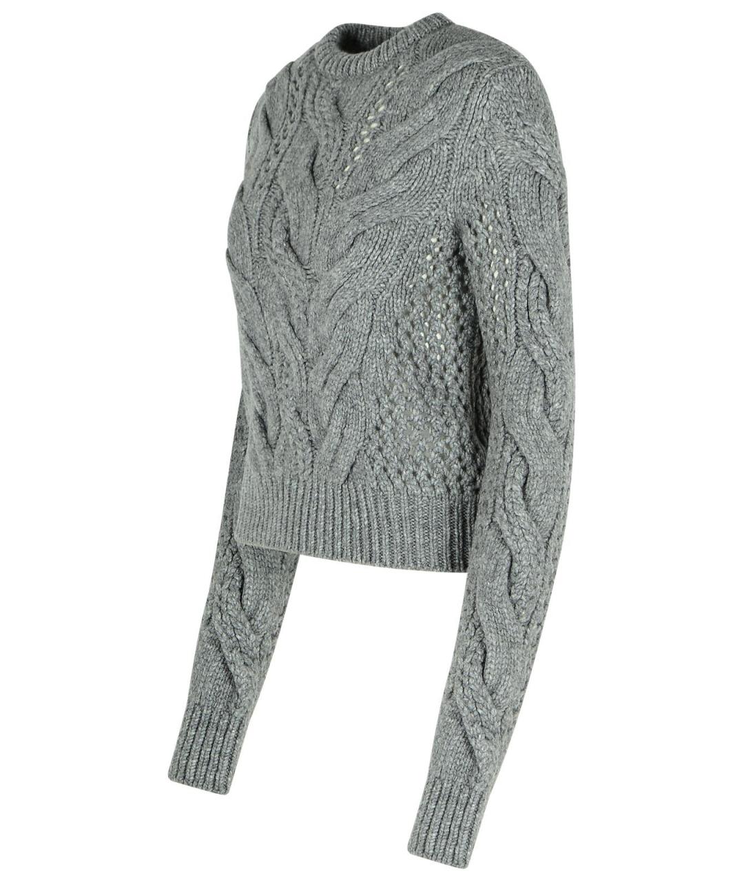 SPORTMAX Серый шерстяной джемпер / свитер, фото 2