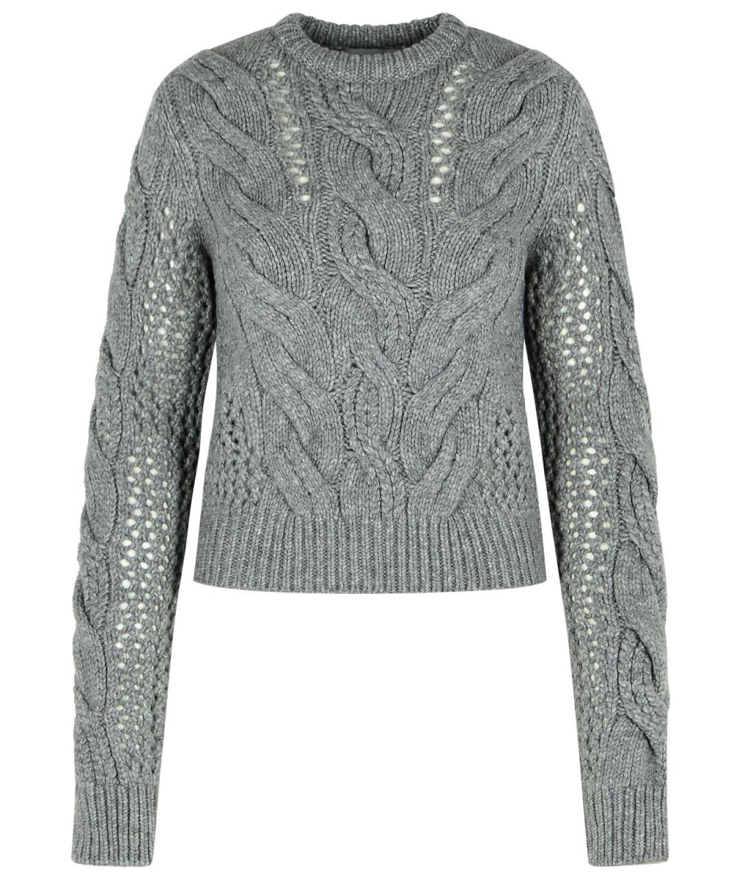 SPORTMAX Серый шерстяной джемпер / свитер, фото 1