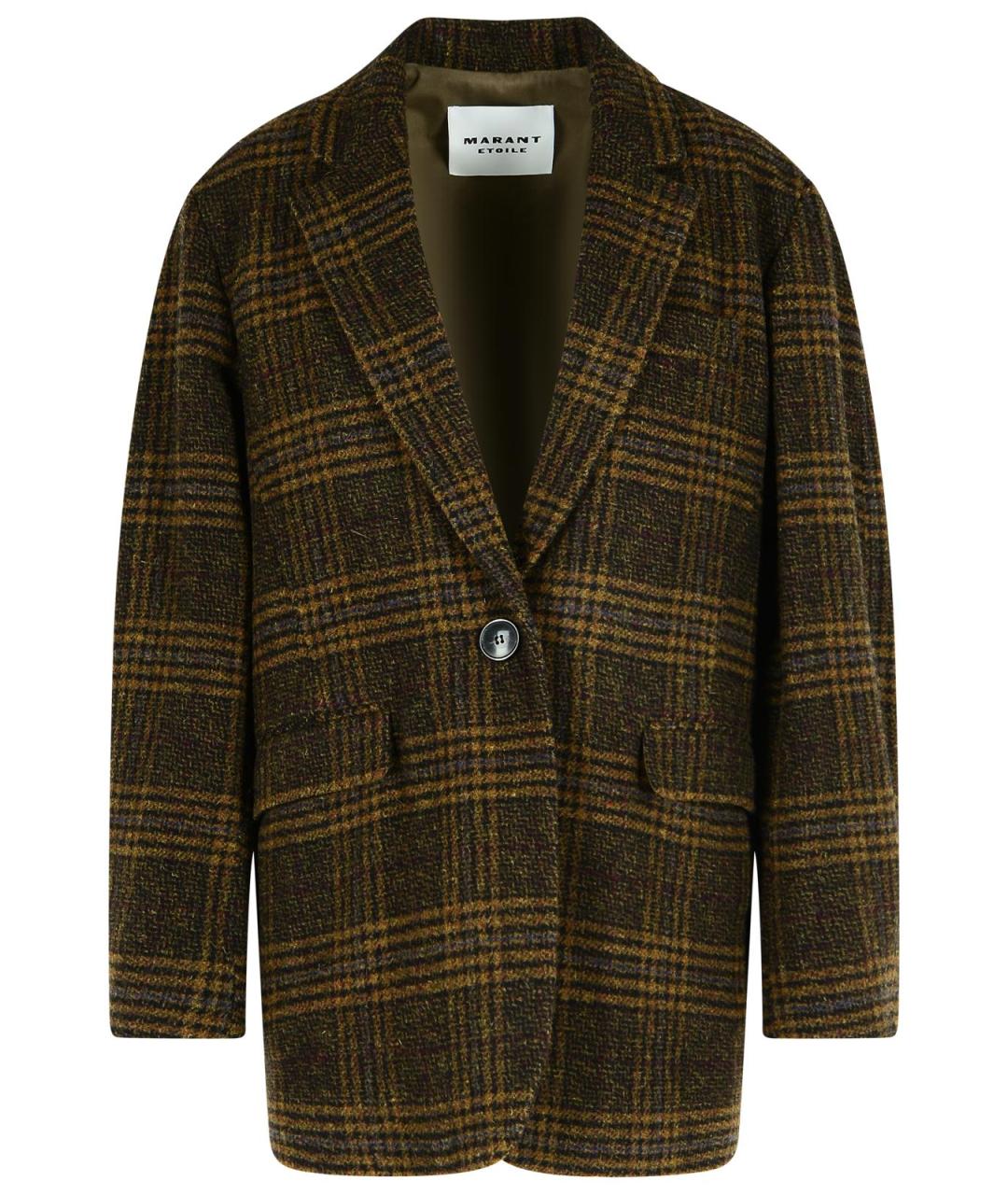 ISABEL MARANT Коричневое шерстяное пальто, фото 1