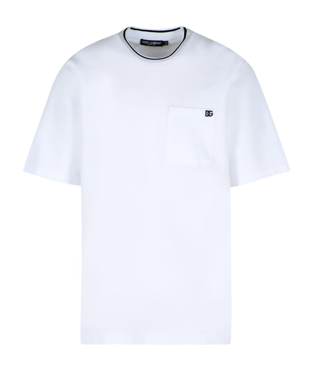 DOLCE&GABBANA Белая хлопковая футболка, фото 1