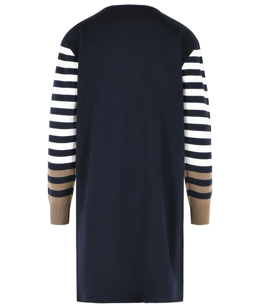 MAX MARA Синее шерстяное повседневное платье, фото 3