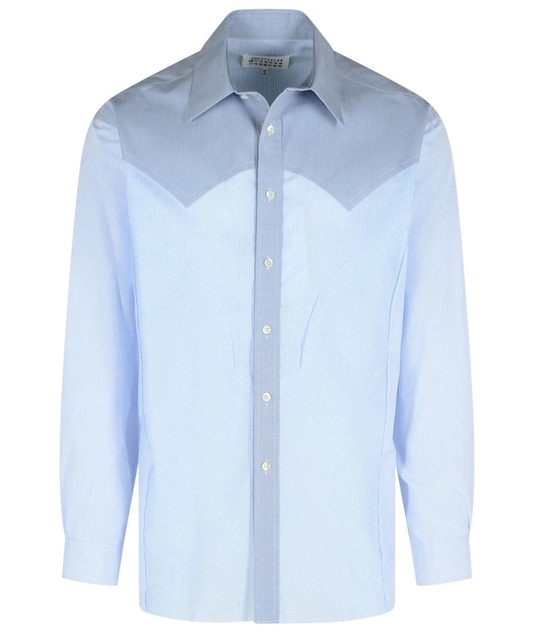 MAISON MARGIELA Голубая хлопковая классическая рубашка, фото 1